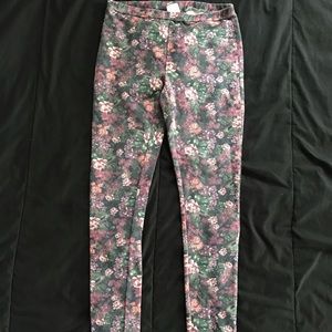ZARA FLORAL LEGGINGS GIRLS SIZE 13/14